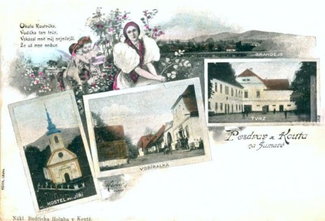 Pohlednice okénková kolorovaná