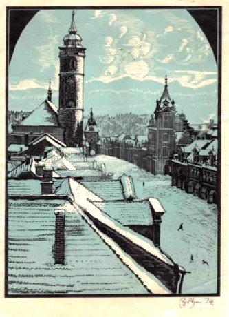 Zimní domažlické náměstí