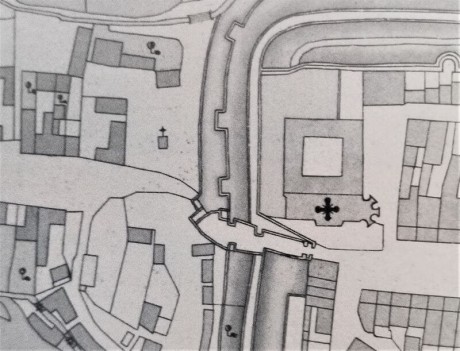 Plán města z r. 1780 - je zde dobře viditelná půdorysná stopa barbakánu