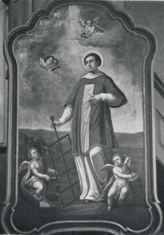 Původní obraz sv. Vavřince v kostele na Veselé Hoře