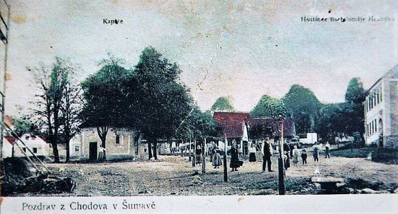 Náves - kaple a hostinec Bartoloměje Hrubého