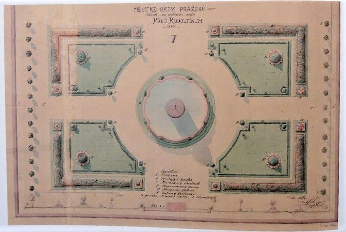 Parková úprava před Rudolfinem