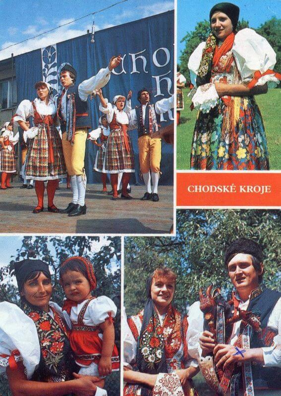 Pohlednice - chodské kroje