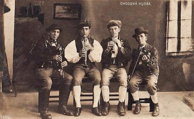 Chodská muzika - dudák Jan Kobes, klarinetiské a houdek