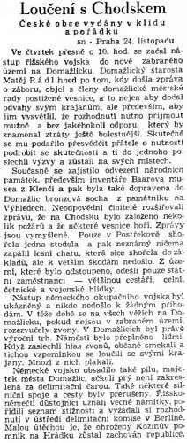 Lidové noviny - 25.11.1938 - Chodsko