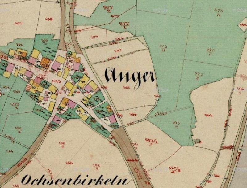 Katastrální mapa Dolní Úpor 