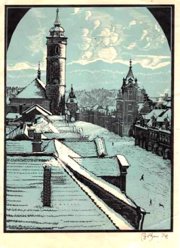 Zimní domažlické náměstí