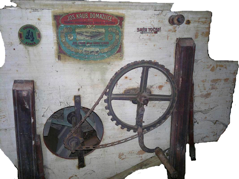 Fukar - čistička obilí z továrny J. Kauba - detail