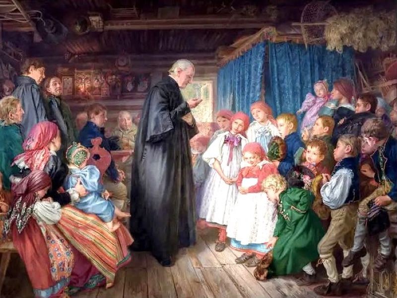 Quido Mánes - Křesťanské cvičení na vsi