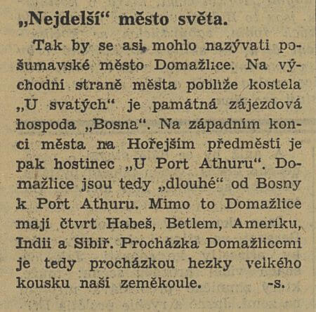 Venkov - 31.10.1941 - Domažlice