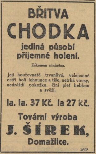 Domažlice, břitva Chodka, J. Šírek