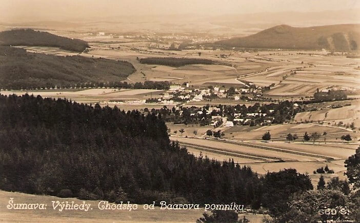 Výhledy na Chodsko od pomníku J.Š. Baara